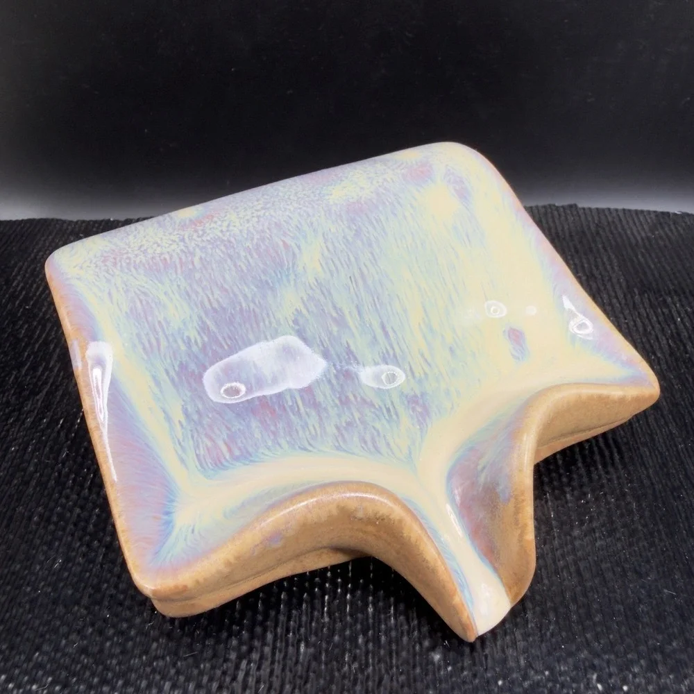 Artisan Drip Ceramic‎ Spoon Rest Pottery Kitchen Utensil Sponge Holder DripSpout